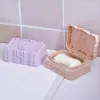 Waterproof rose-carved soap box with lid, bathroom draining soap box, simple large travel soap holder soap box details Picture